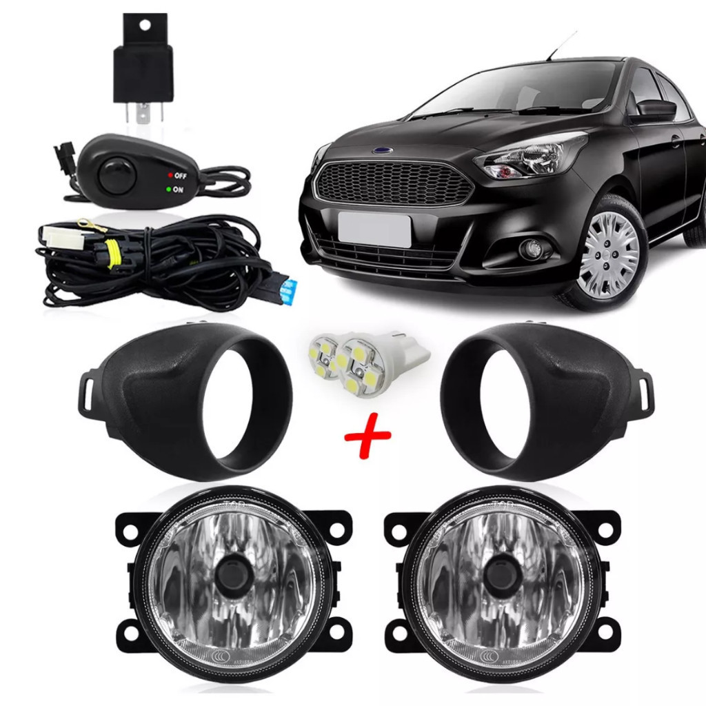Kit Farol Milha Ka 2015 2016 2017 Botão Modelo Alternativ