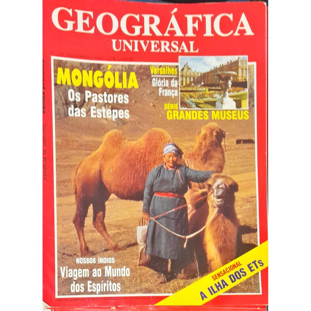 Revista Geográfica Universal nª 227 Novembro 1993 Mongólia de Bloch