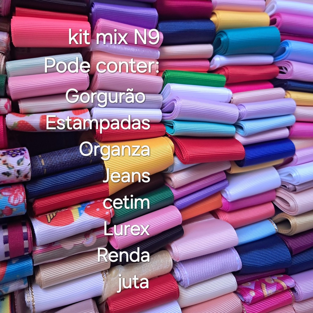 Mix de Fitas 10/22 ou 38mm de 100 a 300 Gramas
