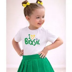 Camiseta infantil 100% algodão estampa YS2 BRASIL Unissex para Qualquer ocasião