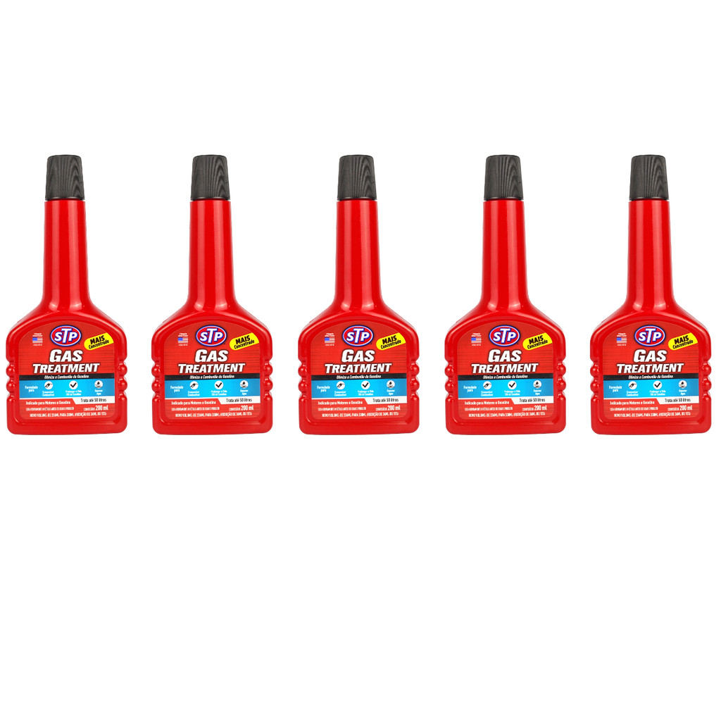 Kit 5 Aditivo Limpa Bico Injetor Octane Booster Stp 200ml