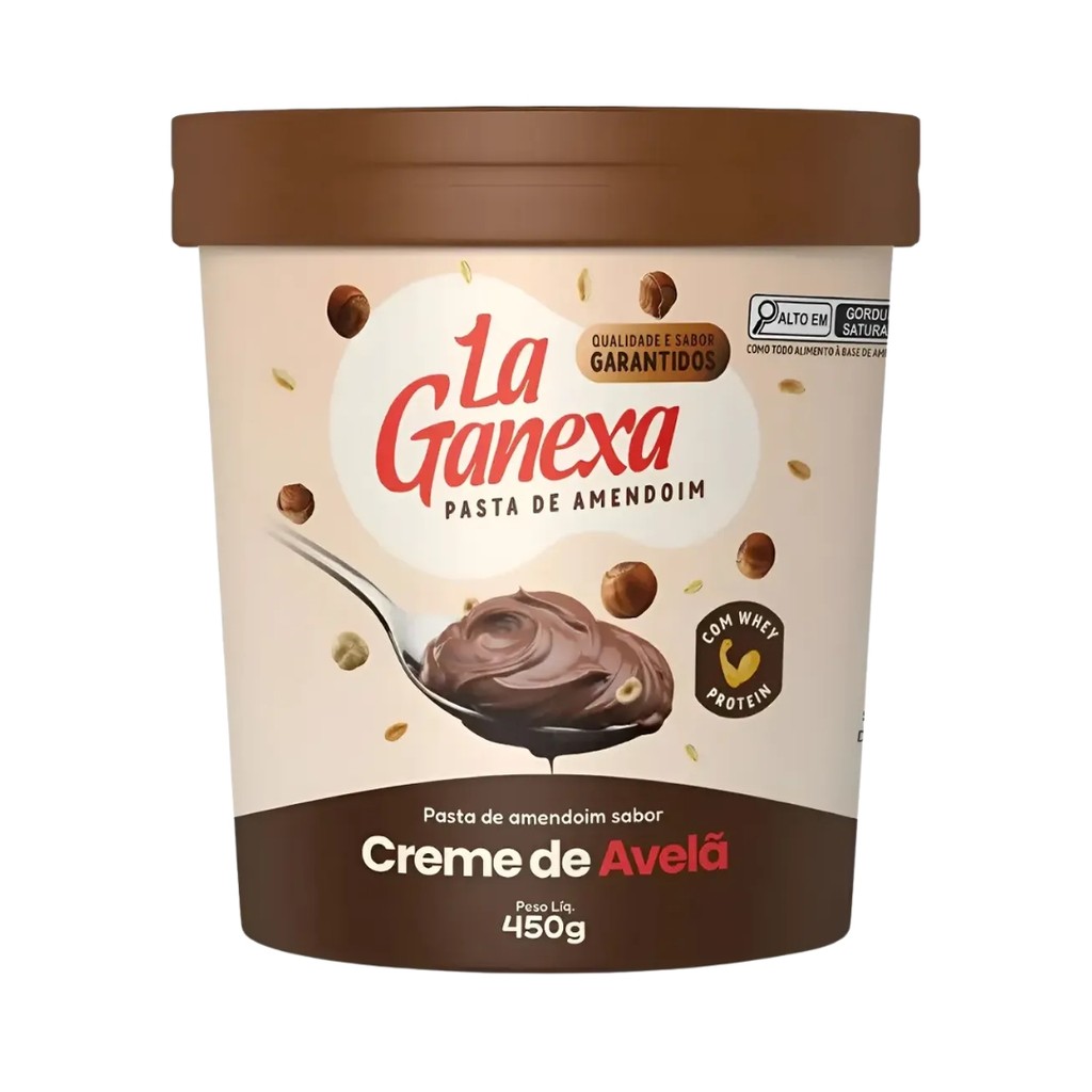 Pasta de Amendoim La Ganexa Zero Pote 450g Creme de Avelã