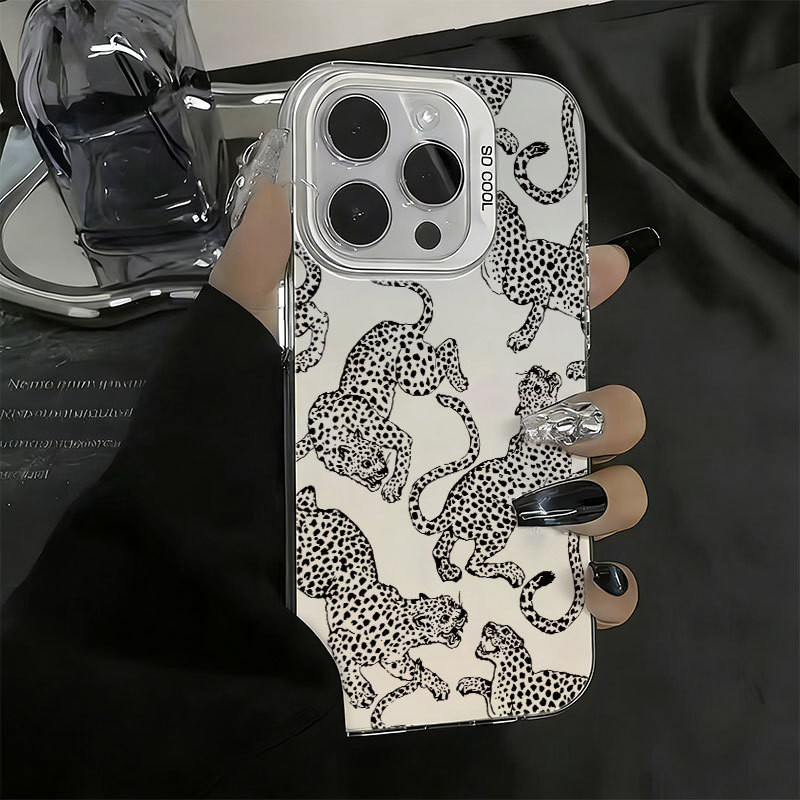 Anti-Dedos e Anti-Gordura Capa Capinha Para Samsung A04S A05S A06 A12 A13 A14 A15 A16 Cheetah