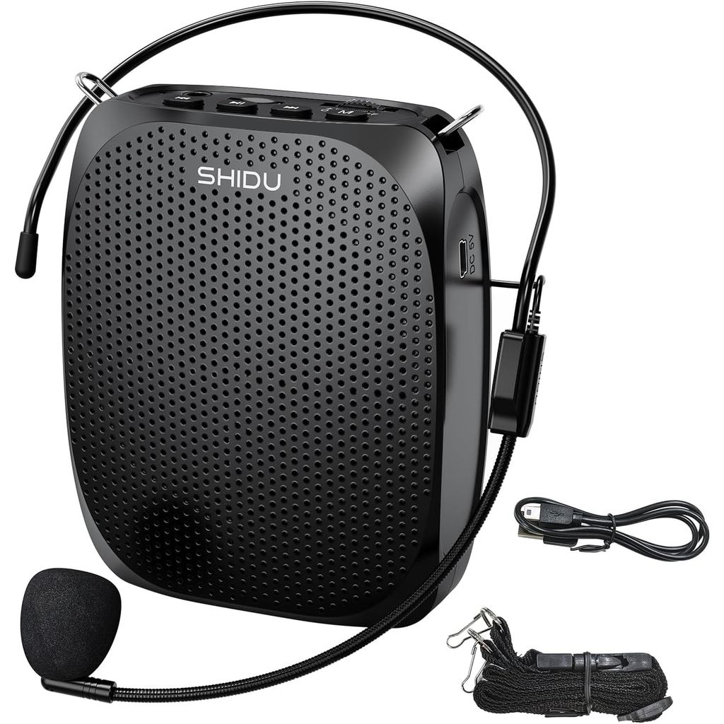 SHIDU S258 Preto Rosa Ouro Amplificador De Voz Portátil Microfone Pessoal Fone De Ouvido Para Falar Sistema Mini Pa Reca