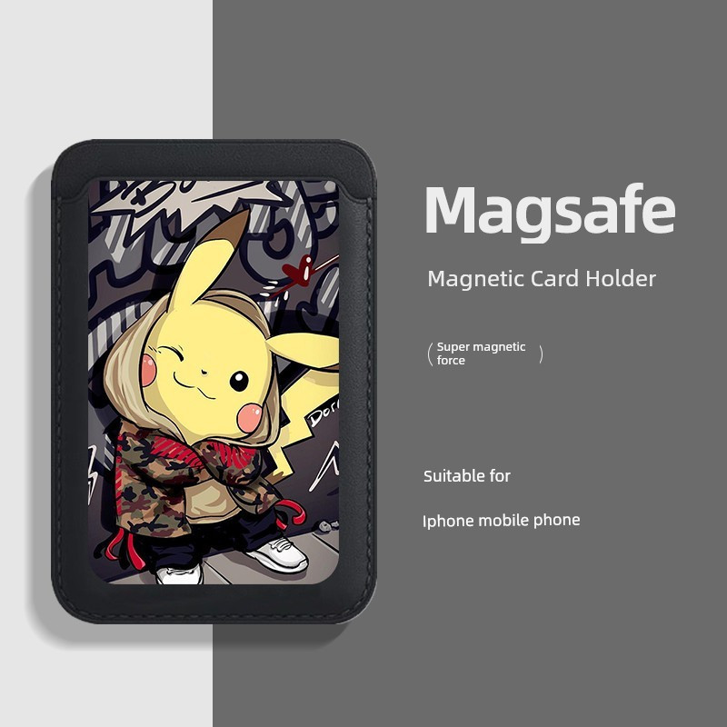 carteira magsafe Pikachu Novo porta-cartões magnético Apple magSafe adequado par