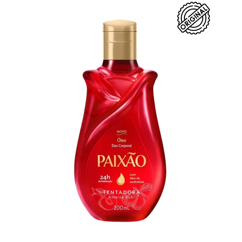 Óleo Corporal De Amêndoas Paixão Tentadora Ameixa Rubi 200ml