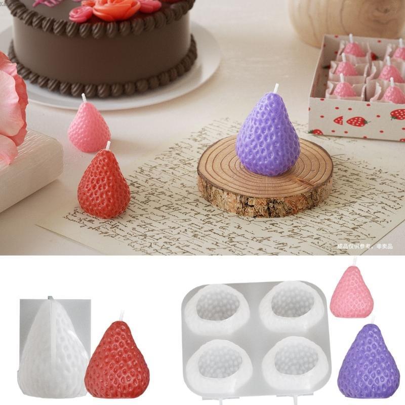 Molde Morango Silicone Fácil Limpar Para Oficinas Criativas E Férias Fazendo Designs Macios Duradouros