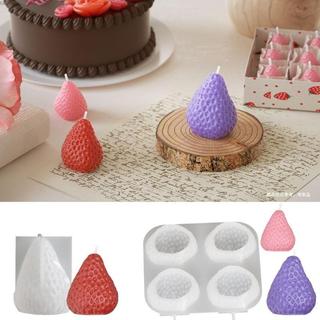 Molde Morango Silicone Fácil Limpar Para Oficinas Criativas E Férias Fazendo Designs Macios Duradouros