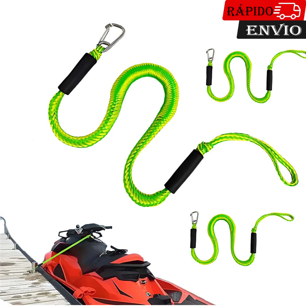 1-4pçs Verde Linhas de doca elástica para barco de Cordas ancoragem temporária pontão mar jet ski embarcação bote