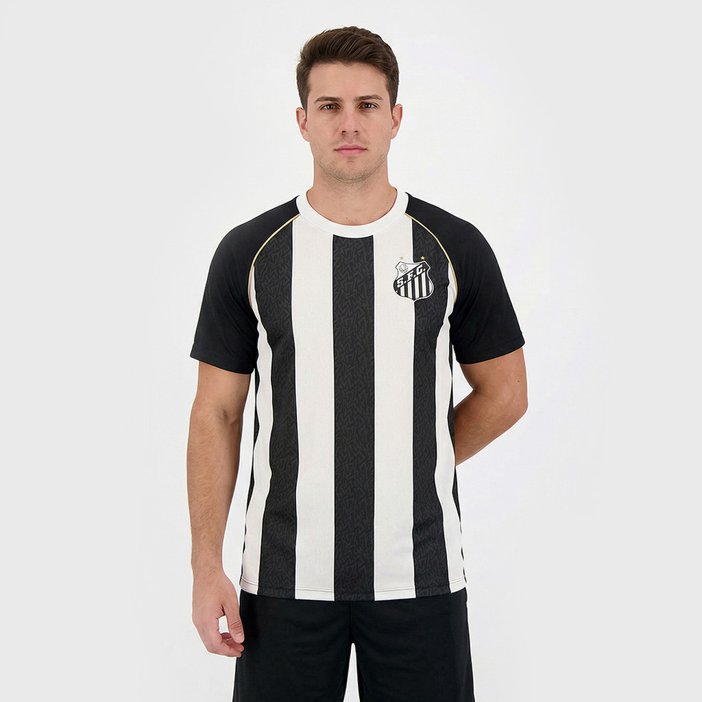 Camisa Santos Mosaico Preta