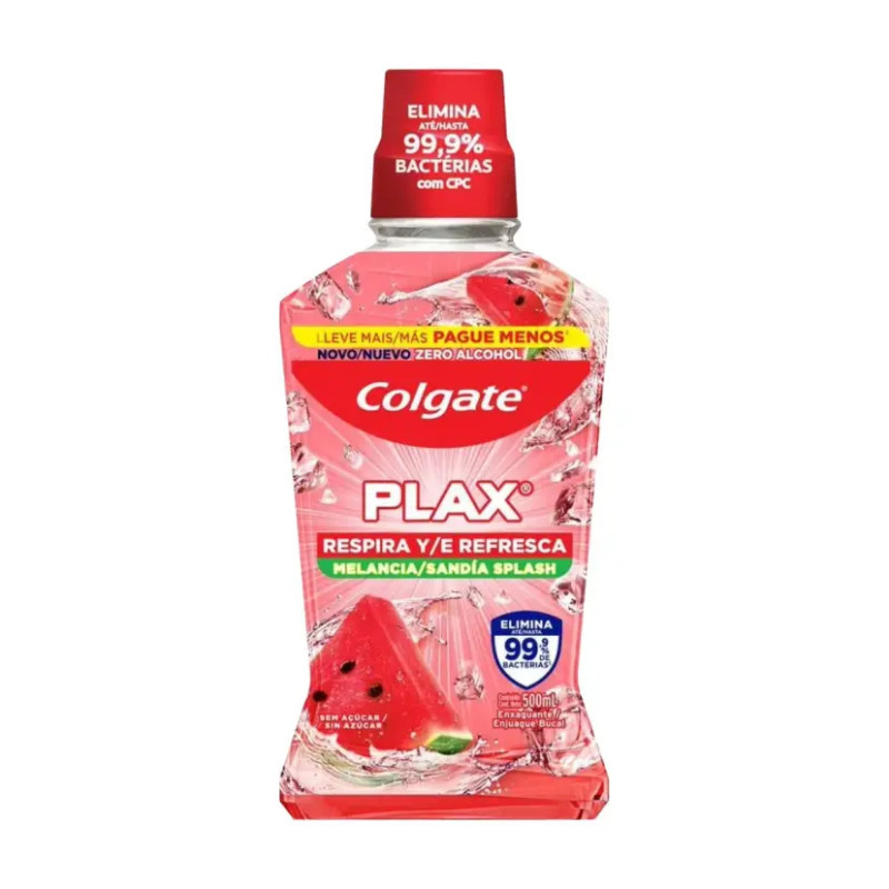 Enxaguante Antisséptico Bucal Colgate Colgate Plax Melancia 500ml - VENCIMENTO 10/2027