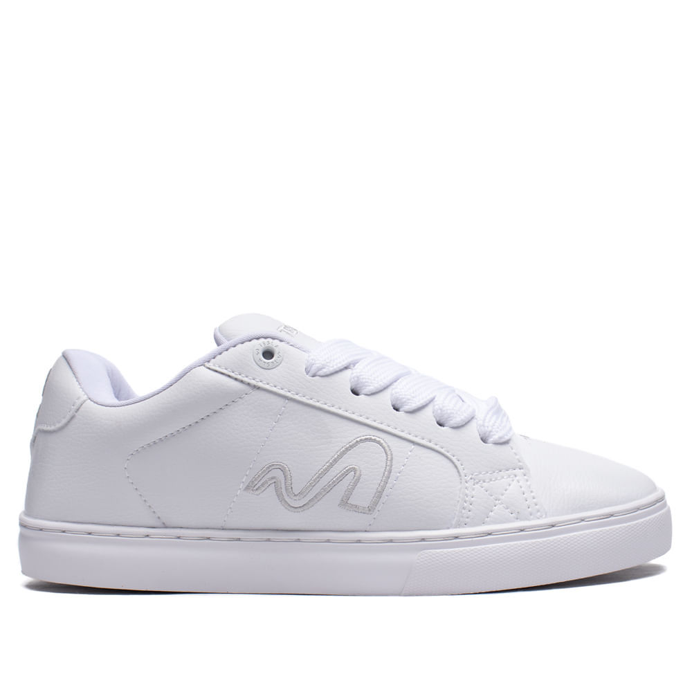 Tênis Masculino Skate Branco Tesla Hertz Confortável Casual Street