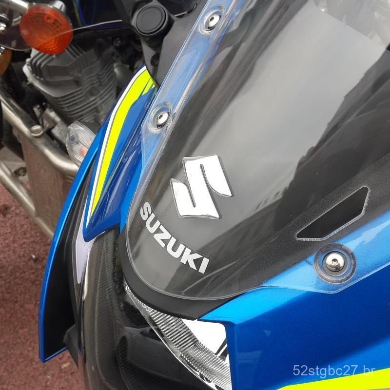 Adequado para motocicleta Suzuki GW250 GSX250R, adesivo com logotipo S, adesivo frontal 3D macio, decalque decorativo pa