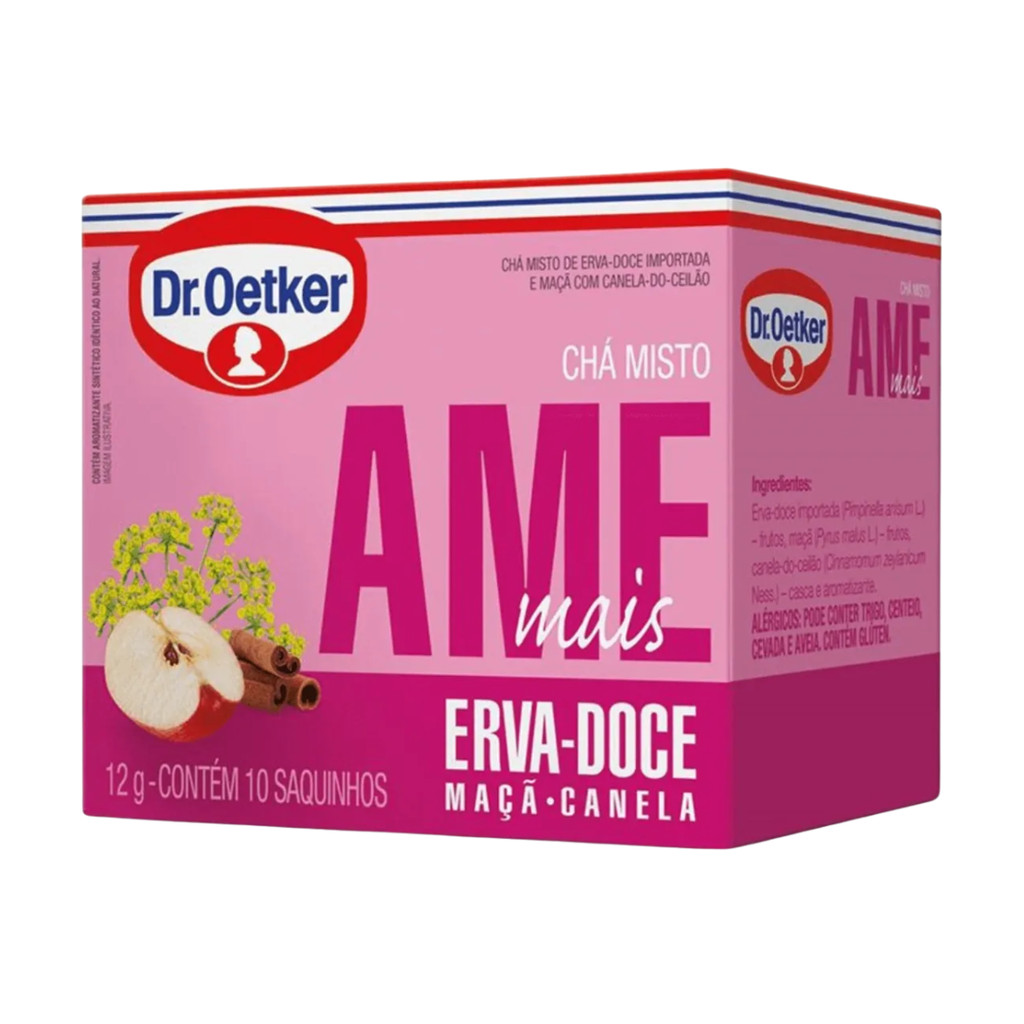 Chá Misto De Erva-doce Maçã Canela Dr Oetker 12g - 10 Sachês