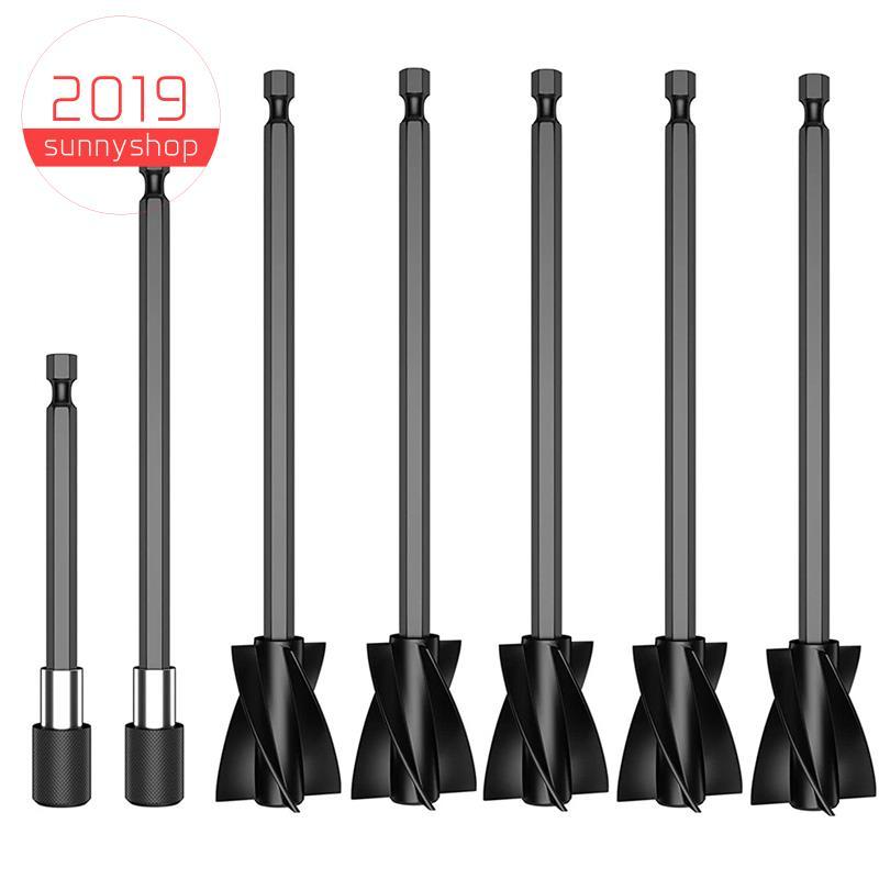 [Bestseller S] 5 Peças De Pás Misturadoras De Resina Com 2 Hastes De Extensão , Acessório De Misturador Epóxi Para Poder