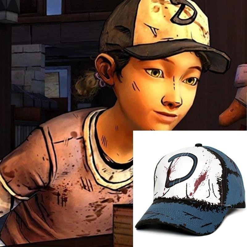 Boné de Beisebol Ajustável Unissex de Algodão com Aba Curva e Proteção Solar The Walking Dead Clementine