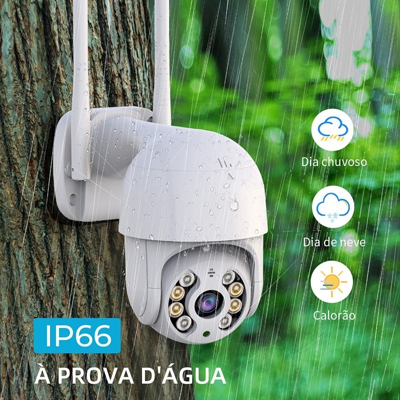 Câmera de Segurança Externa A8 1080P Full HD WiFi Inteligente Prova D'água Monitoramento via App ICESS