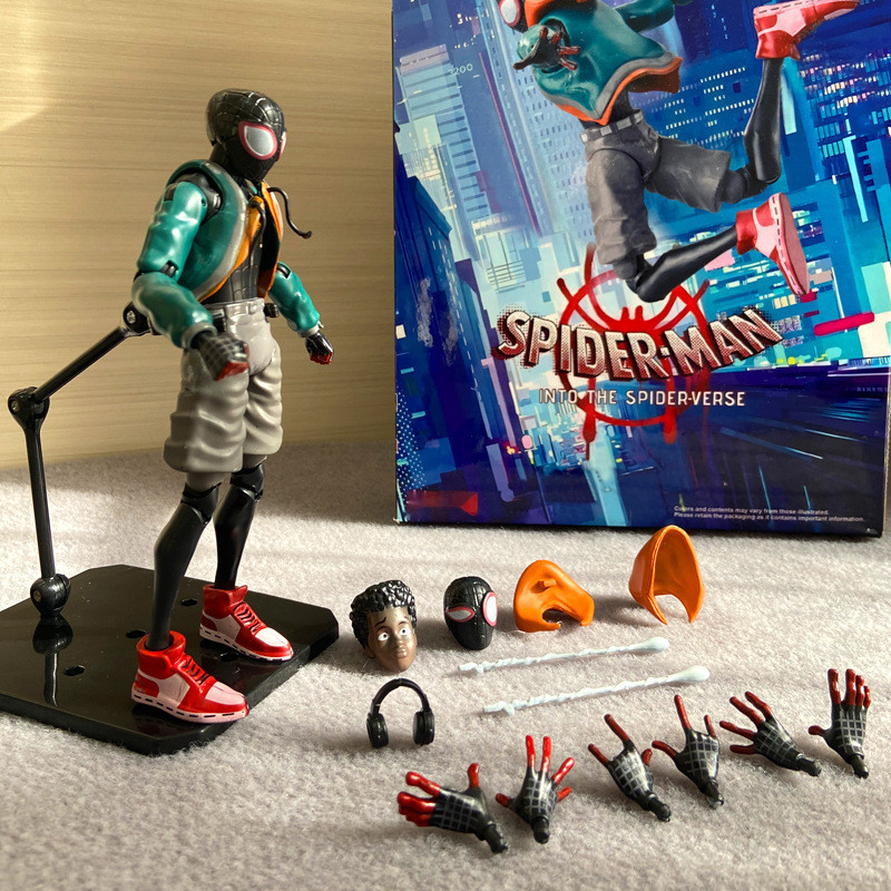 SHFiguarts Marvel Spider-Man Miles Morales Action Figure Brinquedo De PVC Para Presente De Meninos