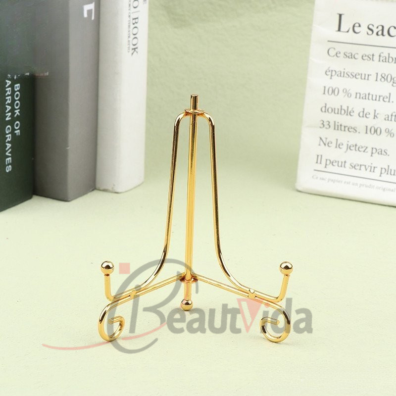 Suporte Para Expositor De Ferro Dourado Livro De Artesanato Porta-Livros Com Foto Pedestal Tigela De Prato Moldura Decor