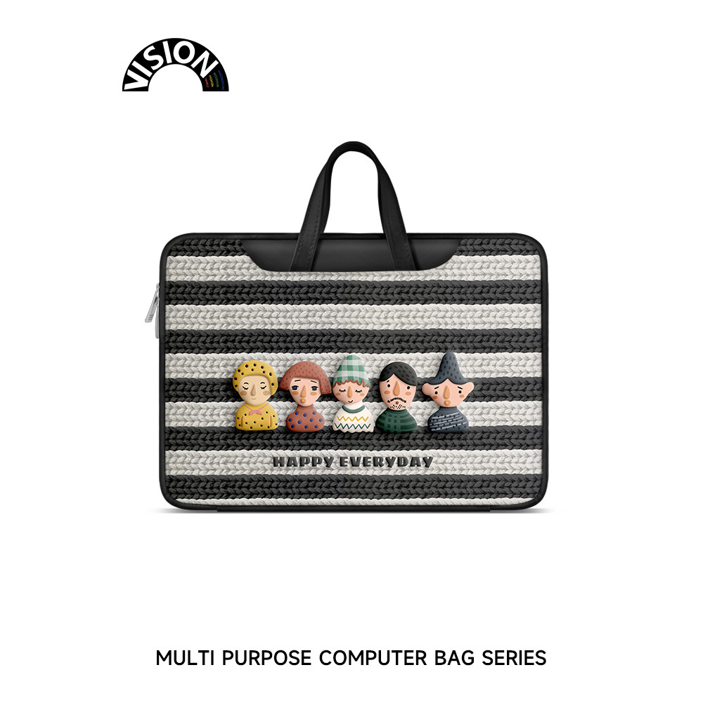 V-SION Happy Family Notebook Bolsa para computador pesada adequada para Apple macbook 15: 20cm Bolsa Shin-Chan air13 Hua