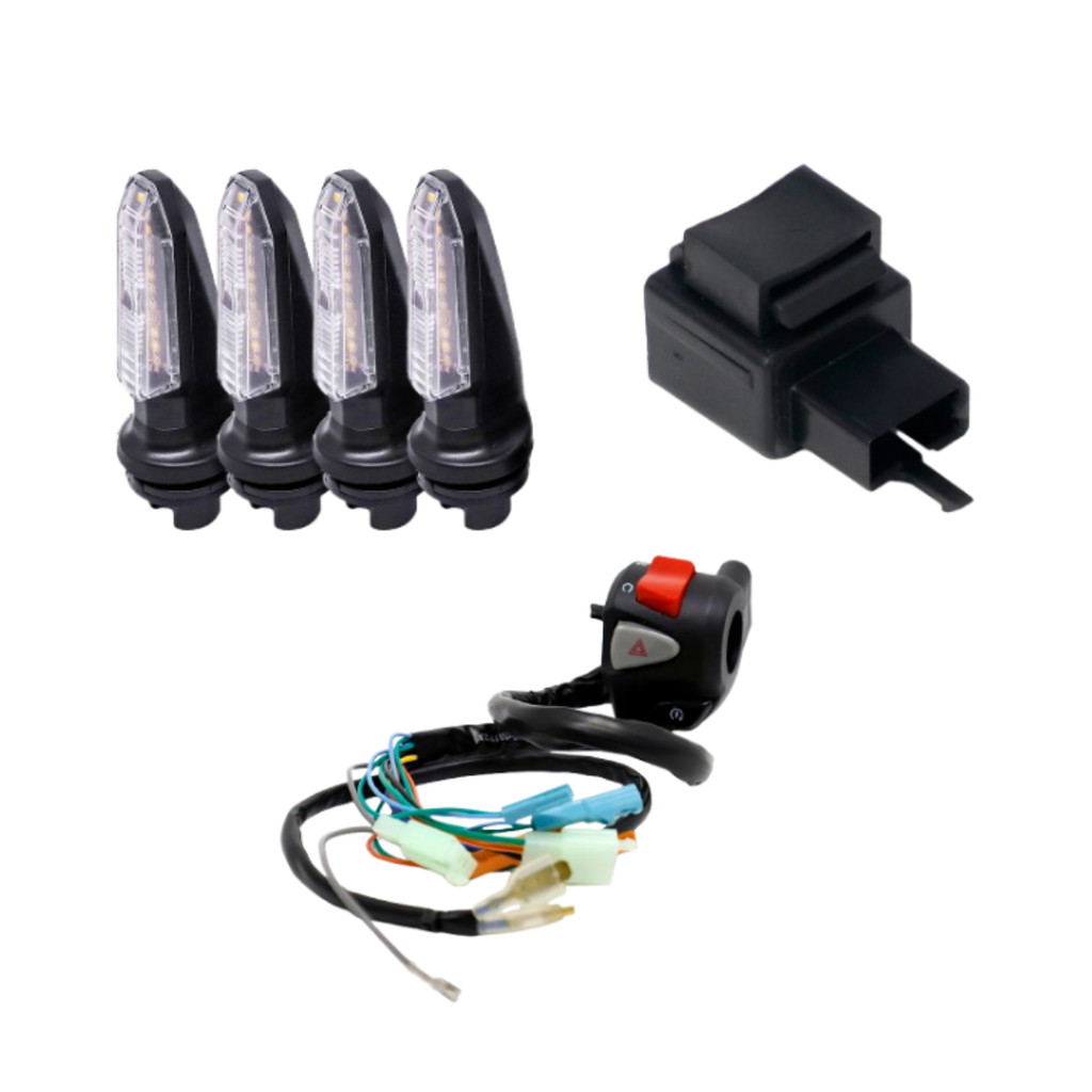 Kit 4 Pisca LED + Punho + Relé CG150 CG160 Magnetron