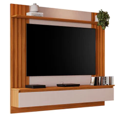 Painel Para Sala 1365 TV 65 Polegadas com 1 Porta Basculante com Prateleira Off Com Freijo - Notavel