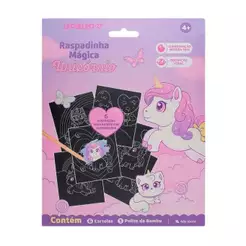 Envelope com 6 Cartelas de Raspadinhas Mágicas Unicórnio Leo&Leo Leonora - 10659