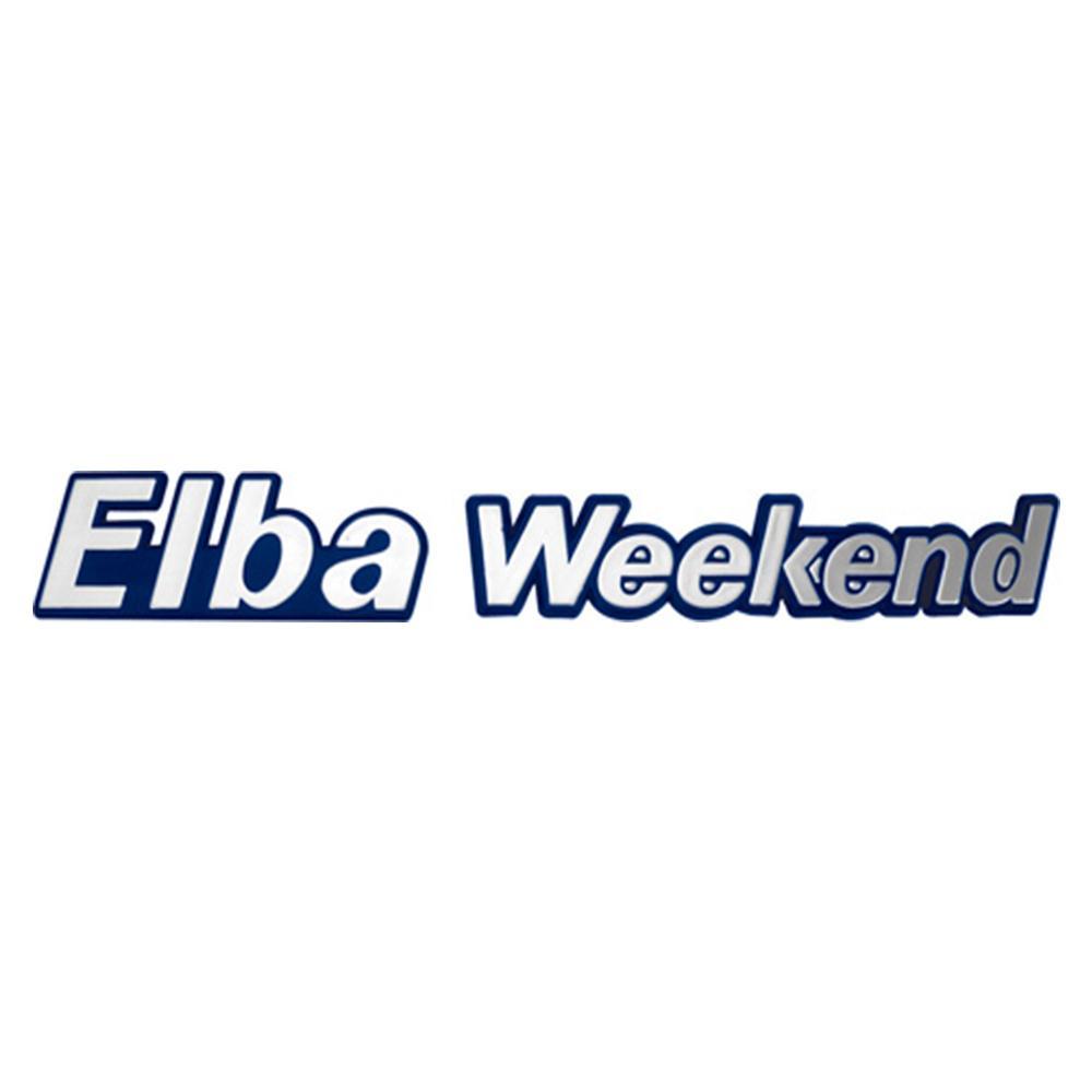 Emblema Elba Weekend do Porta Malas Elba Weekend 91 92 93 94 95 Fundo Azul