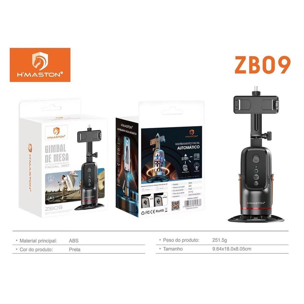 Suporte Gimbal De Mesa Celular Rastreio de Rosto