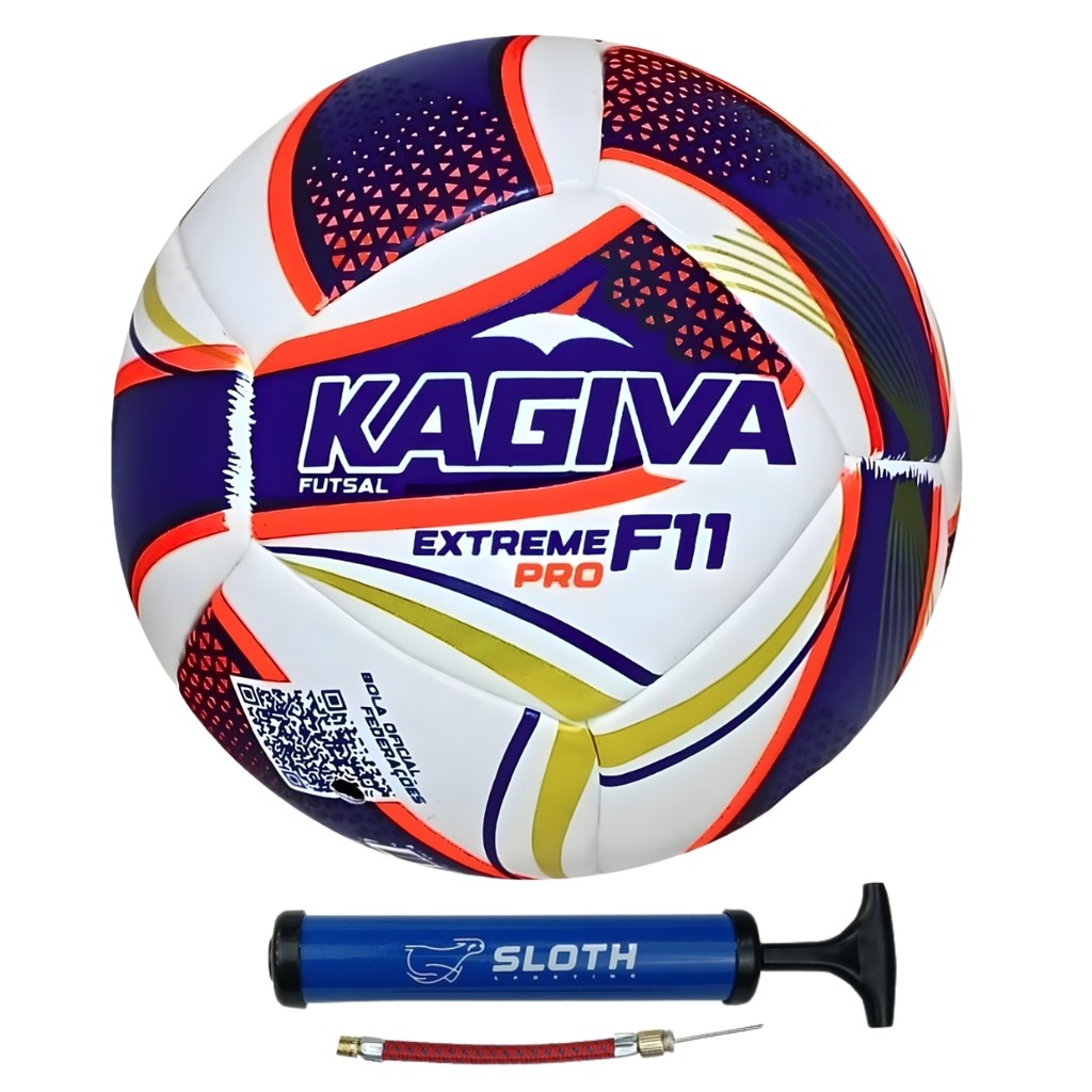 Kit Bola de Futsal Infantil Kagiva F5 Pro Sub 11 + Bomba de Ar