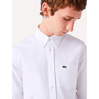 Camisa Lacoste Masculina Regular Fit Oxford Classic Branca em Oferta na Shopee