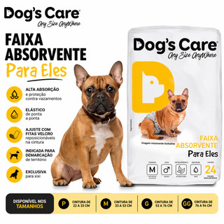 Fralda Higiênica Descartável Pet para Cachorro Macho Dog's Care P M G GG - Vários Tamanhos