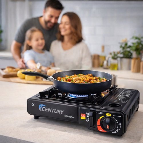 Fogareiro Portátil Camping com Maleta Century Portable Stove Acendimento Rápido Compacto Alta Potência Cozinha