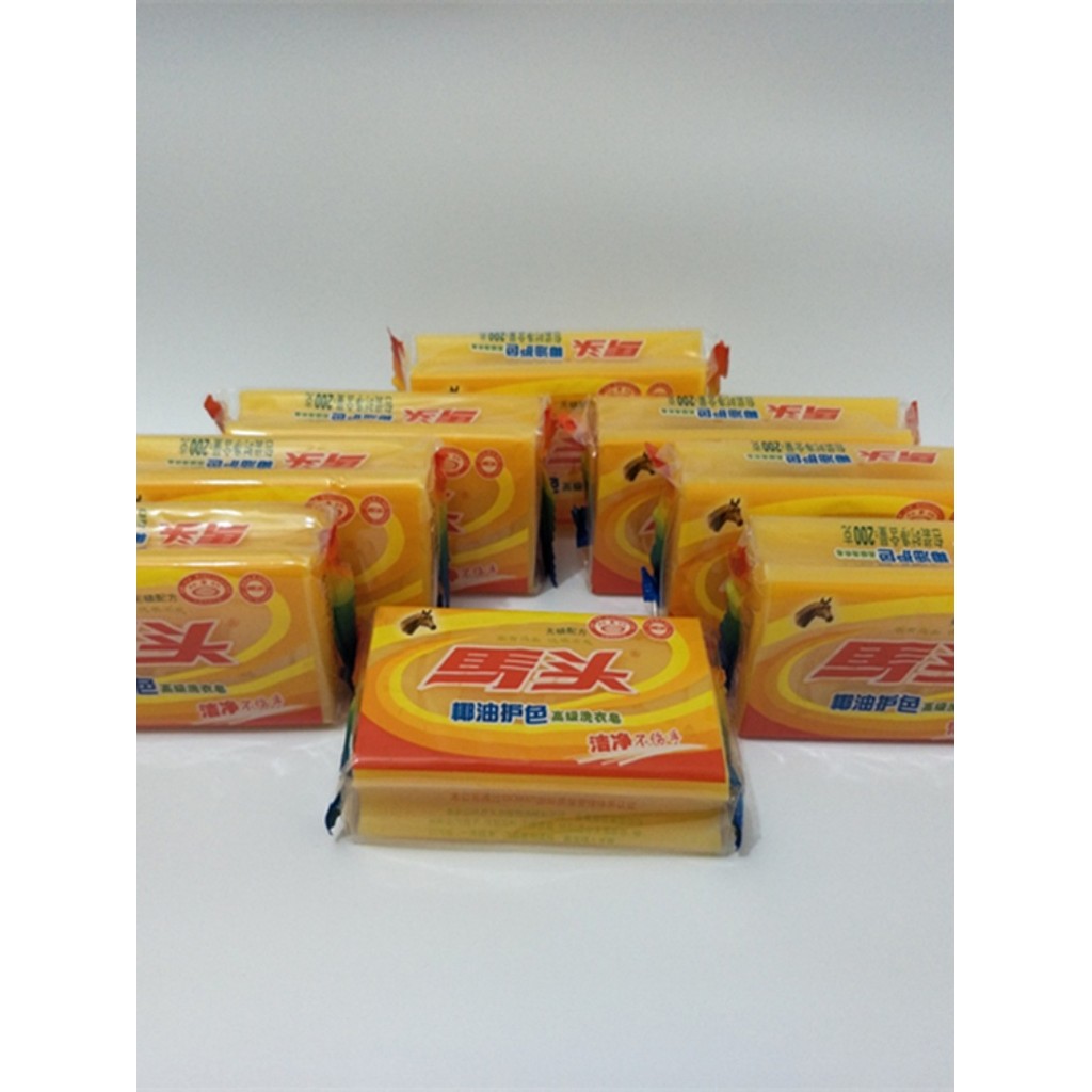 Frete grátis Sabonete de cabeça de cavalo Sabonete para roupa Óleo de coco Proteção de cor Sabonete transparente Sabonet