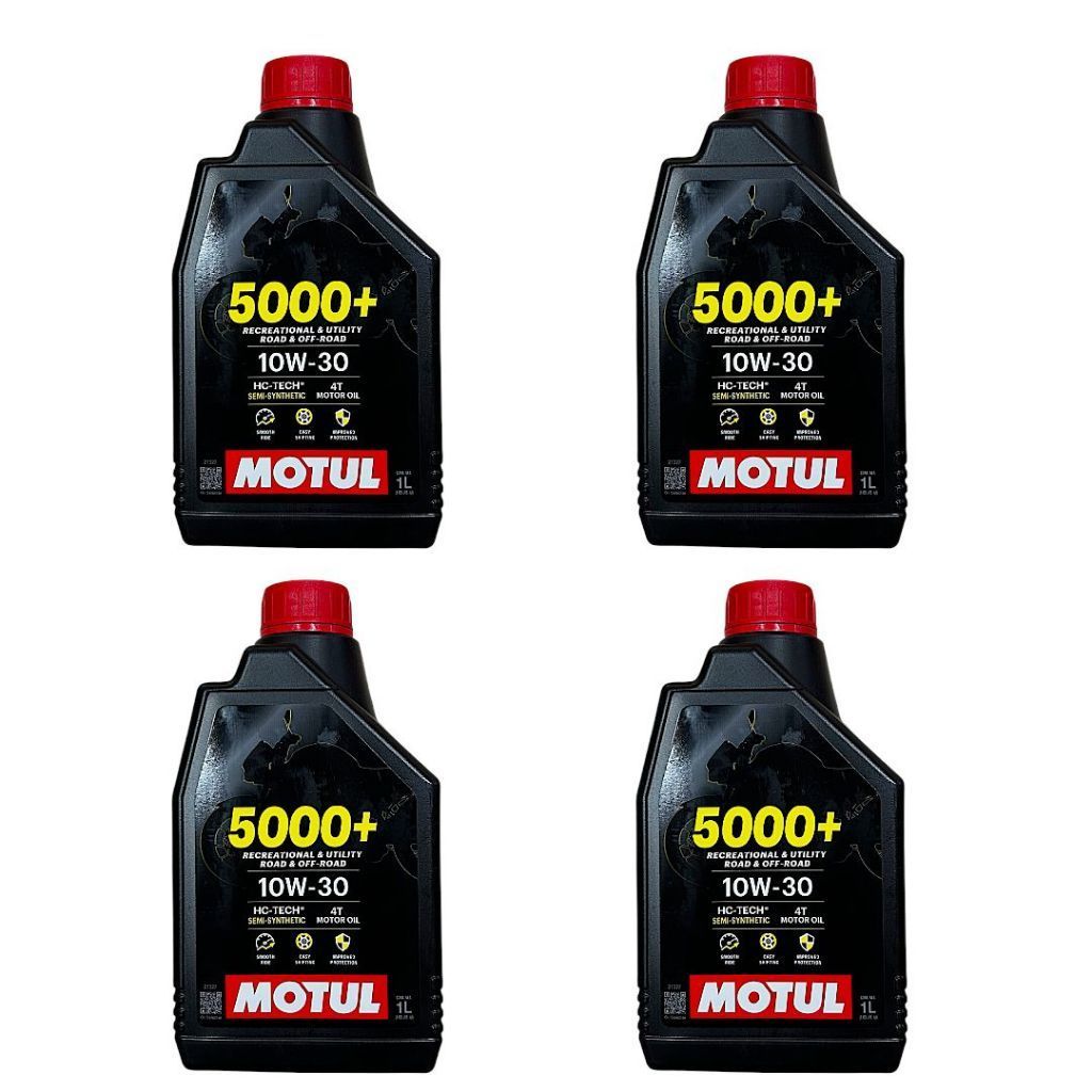 Kit 4x Óleo Lubrificante Motul 5000+ Sae 10W30 4T Lander Fazer 250 xre300 Twister Titan Fan Pop