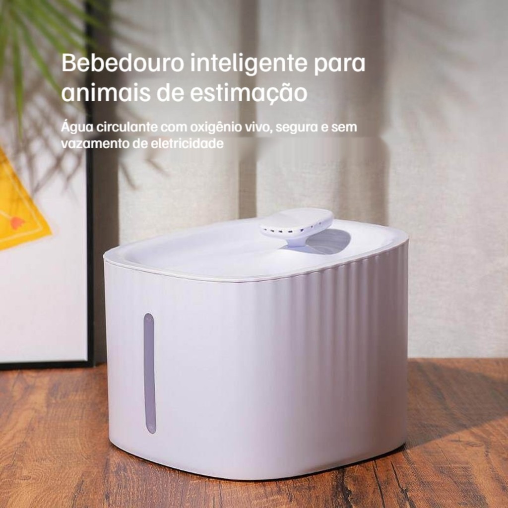 Fonte de Água Automática Ecológica para Animais de Estimação com Display LCD e Configuração de Tempo para Gatos e Cães