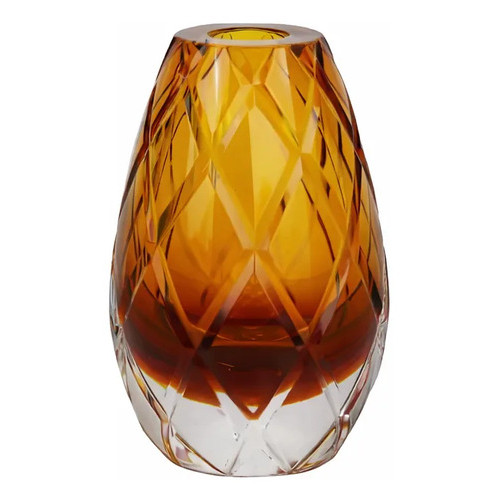 Vaso Murano Vidro Oval Decoração Aparador Estante 11x17cm
