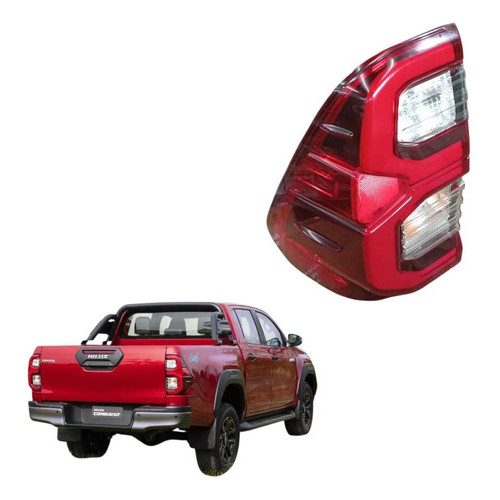 Lanterna Traseira Toyota Hilux Srx Esquerda 23 A 25 C/ Led Esquerdo/motorista Vermelho
