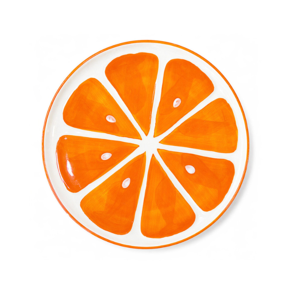 Prato de Sobremesa Laranja Tutti-Frutti em Cerâmica 21cm