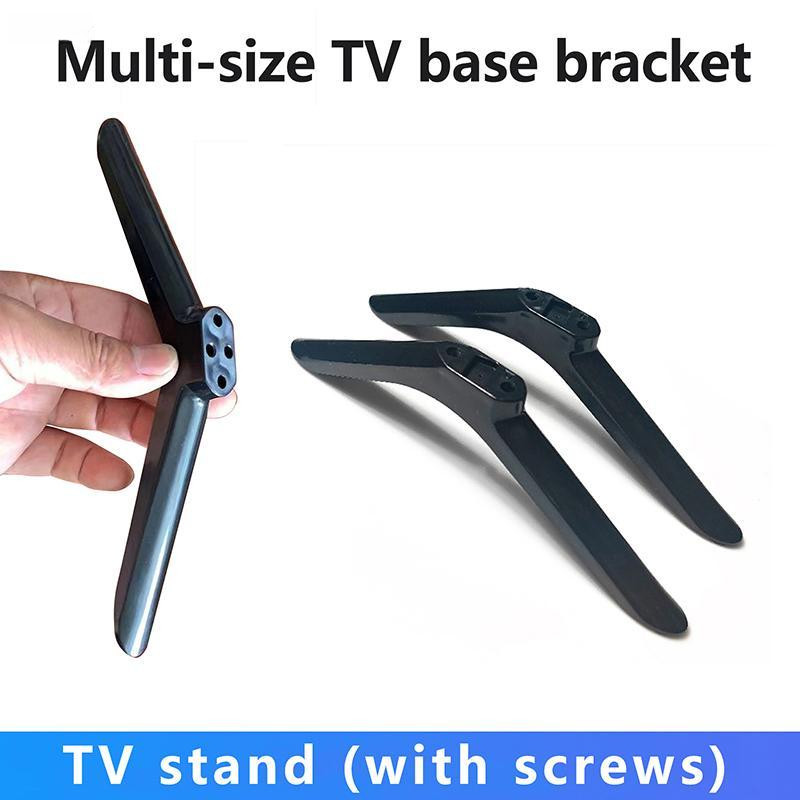 1 Par De Base De TV Suporte De Mesa Pernas Pedestal Substituição Montagem Perna De Plástico Pés Universais CO AYQ5