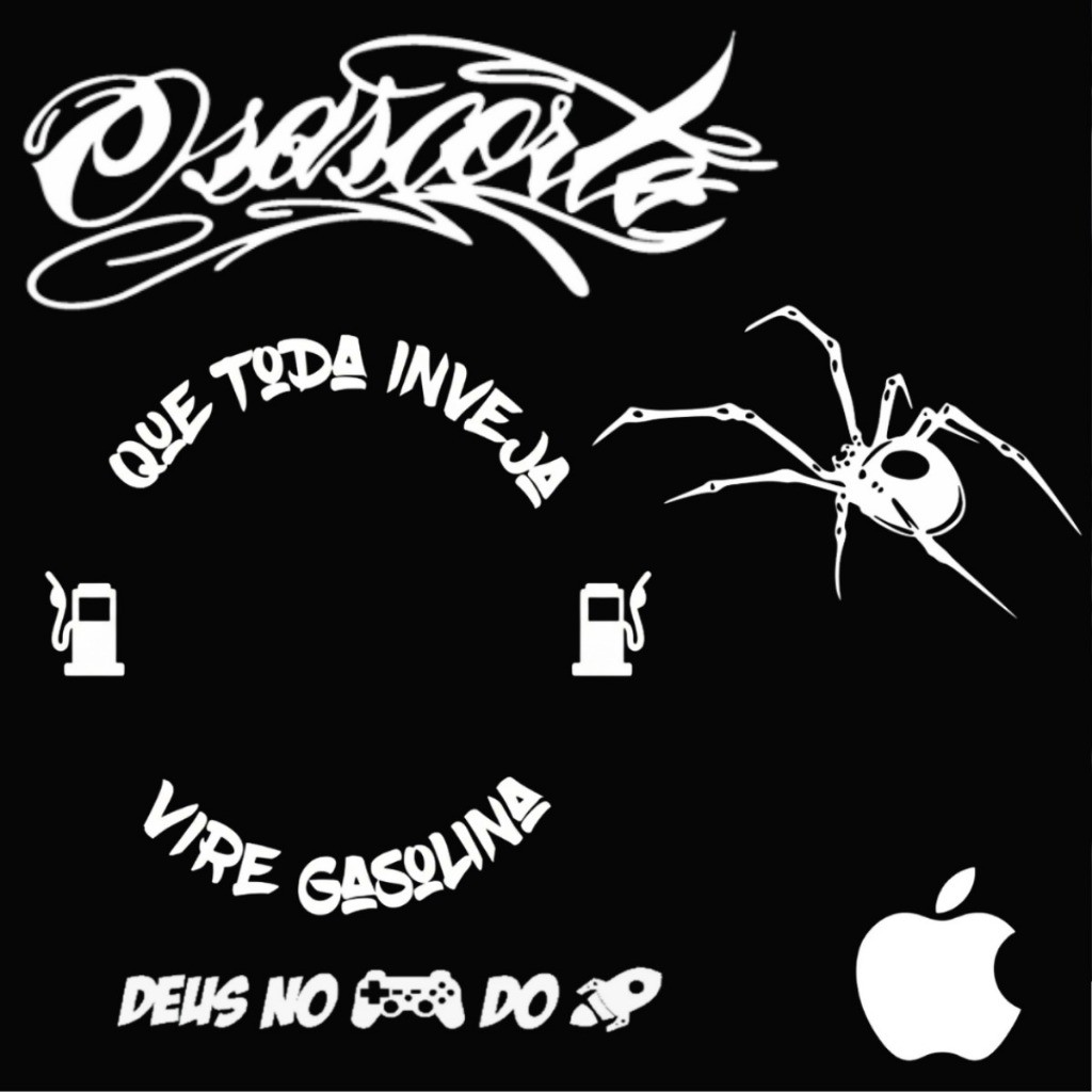 Adesivo Osascorte para viseira capacete carro moto Tanque bicicleta bike aranha
