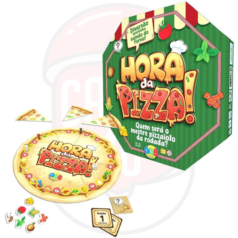 JOGO HORA DA PIZZA GGB BRINQUEDOS MESA FAMÍLIA DIVERSÃO TABULEIRO GAME INGREDIENTE MONTAR PIZZARIA · foto 2