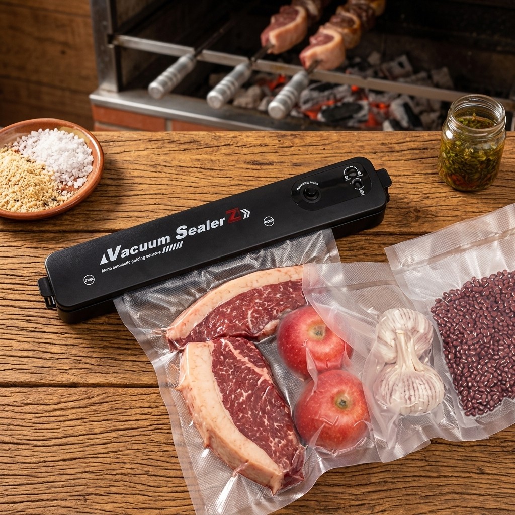 [ENVIO RÁPIDO] Seladora Automática de Alimentos Bivolt Original Máquina de Embalar a Vácuo Alta Potência Oferta