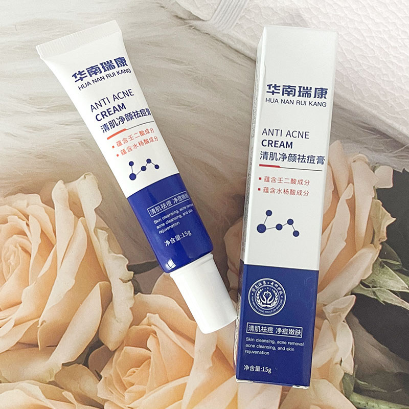 Huanan Ruikang Creme de Limpeza para Remoção de Acne Ácido Salicílico Gel Creme Loção Hidratante Anti-Acne Firmador Calm