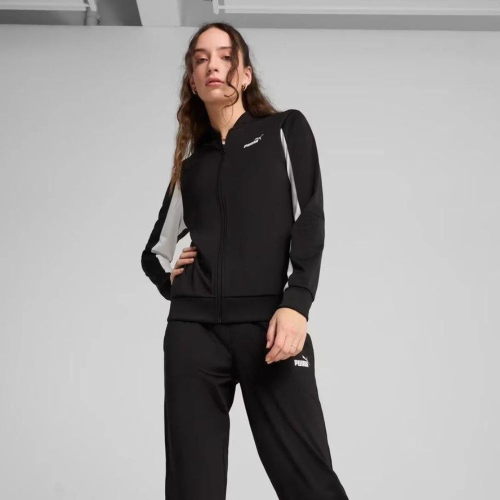 Agasalho Puma Poly Baseball Suit CL Masculino Conjunto Esportivo Jaqueta Calça Conforto