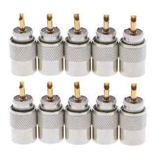 Ahl 10 Pçs Conector Para Solda Coaxial Coaxial Rg8X Uhf Pl-259