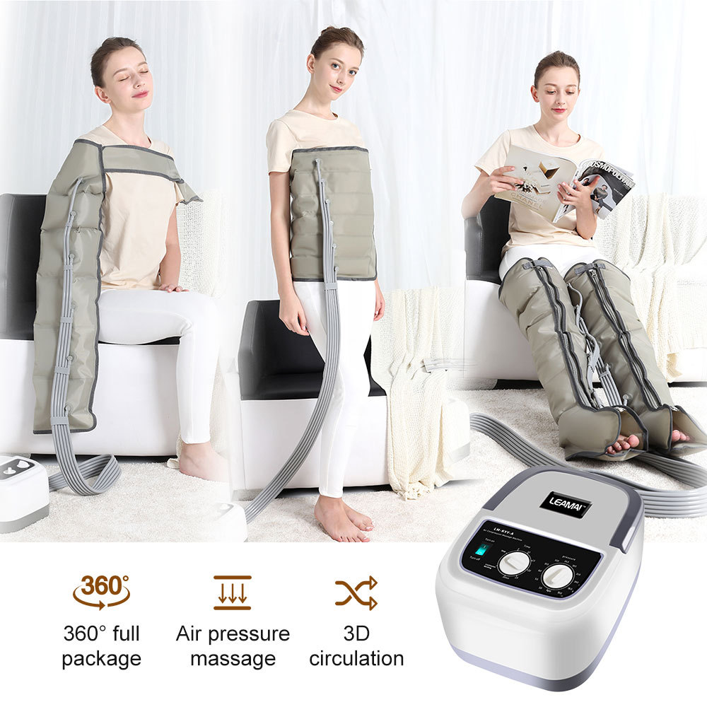 Massageador De Pernas Com Airbag Compressão Massagem Braço Cintura Relaxamento Profundo Bezerro Pé Ferramentas