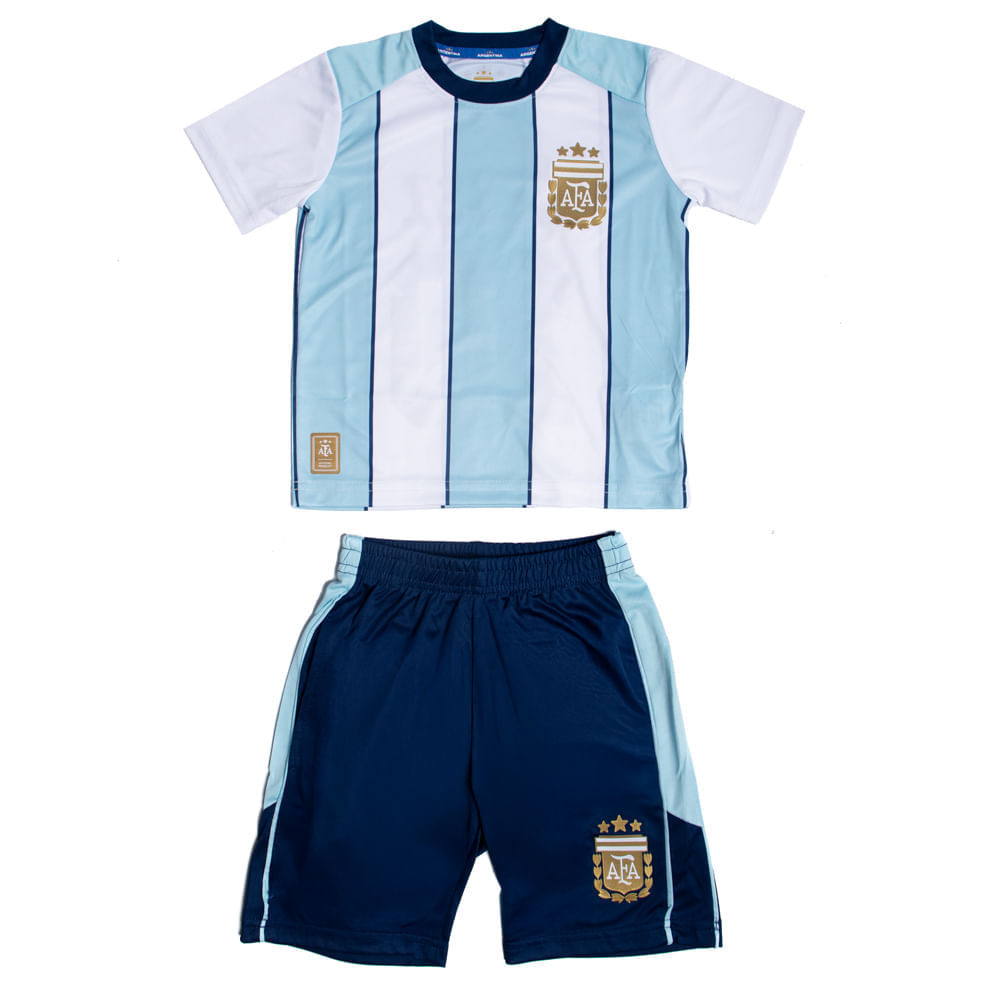 Conjunto Infantil Balboa  Argentina Branco/Azul