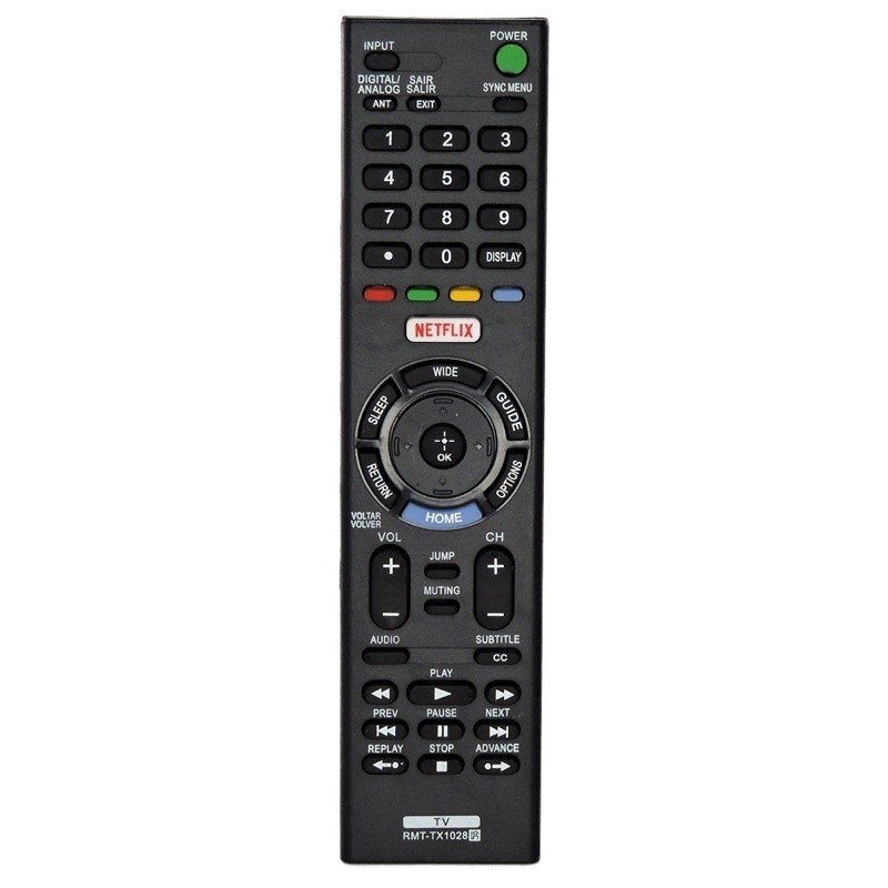 Controle Remoto para TV LED Sony Smart com Netflix - 8055 RMT-TX102B / KDL-32R505C / KDL-32R507C