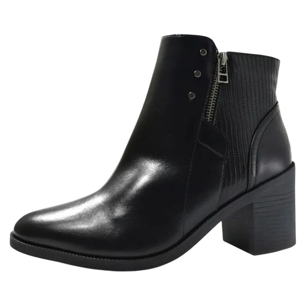 Bota Feminina Salto Bloco Cano Baixo Confortável Comfortflex